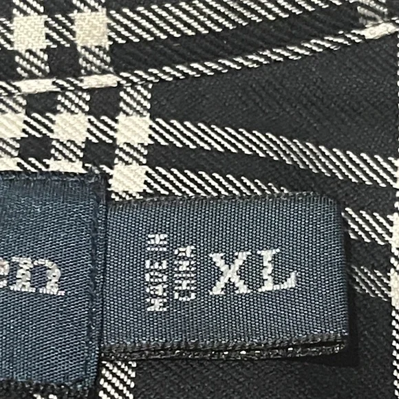 Ralph Lauren NWOT Black and White Plaid Cotton Shirt SZ XL - Picture 5 of 10